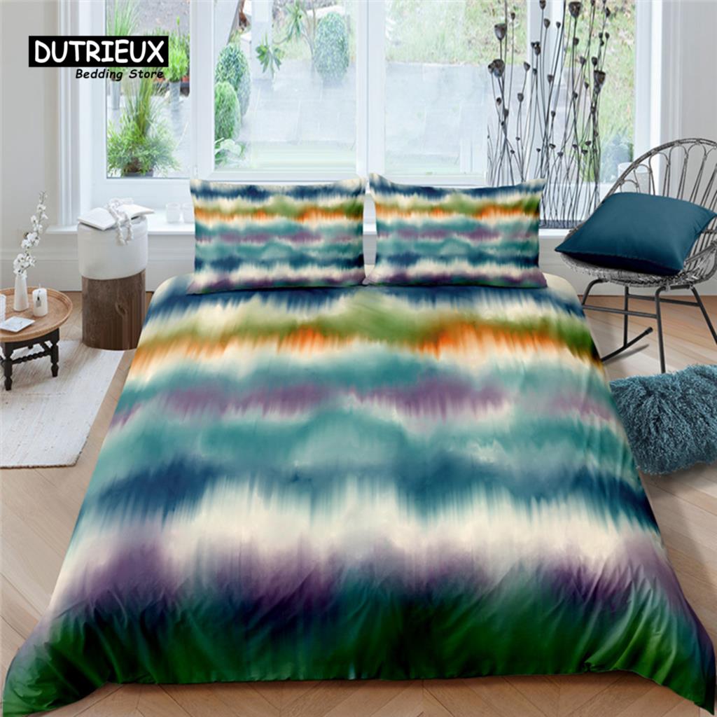 Luxury 3D Color Abstract Print Home Living Comfortable Duvet Cover Pillowcase Kid Bedding Set Queen and King EU/US/AU/UK Size