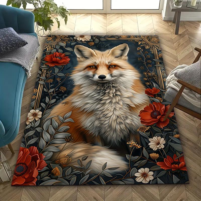 Fox Floral Frame Carpet Is Suitable For Living Room And Bedroom Doormats Office Balcony Decorative Carpet A10