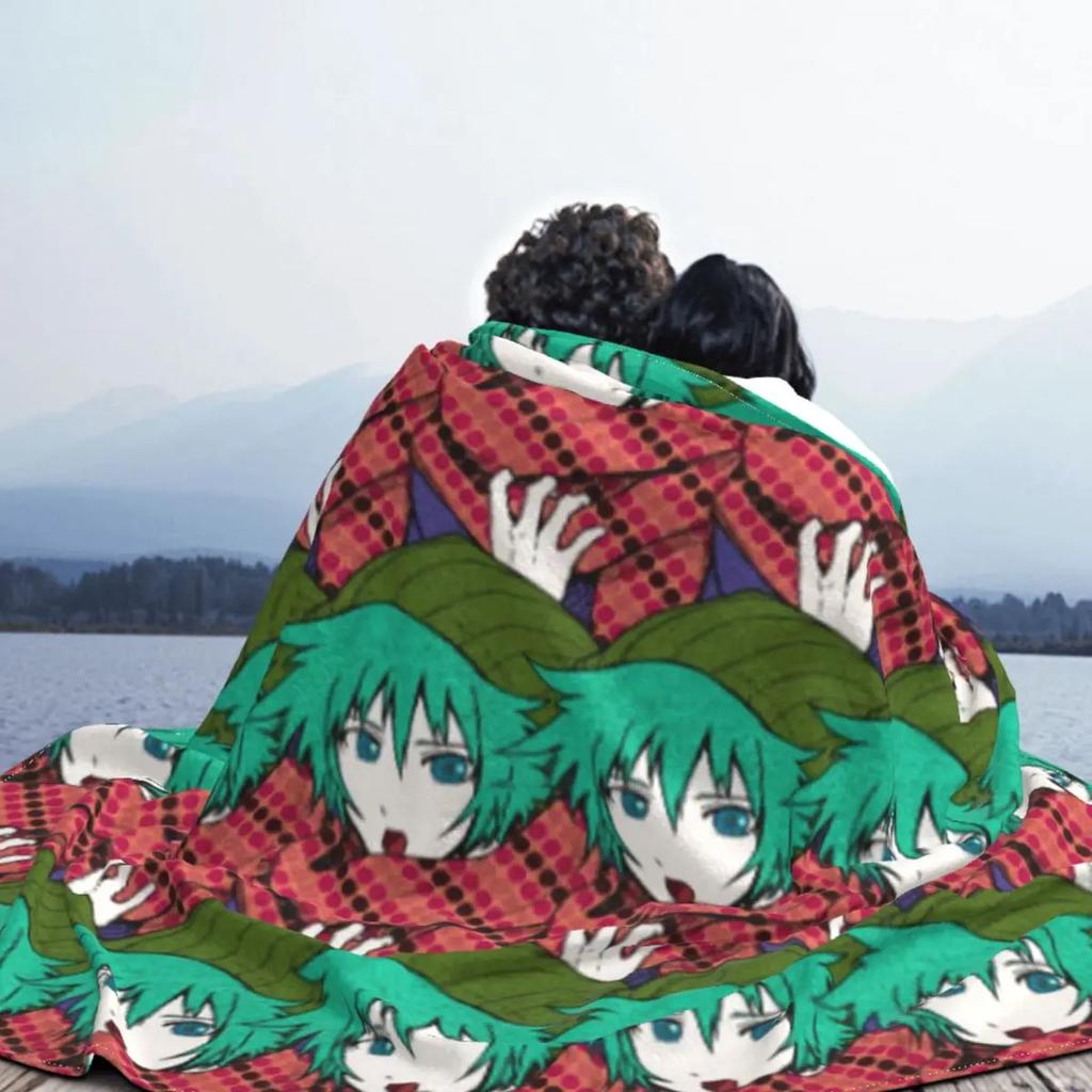 Shin Tsukimi Your Turn To Die Fleece Throw Blankets YTTD Anime Game Blankets for Sofa Travel Super Soft Bedding Throws