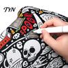 Gift for Creative Kids DIY Coloring Blanket with 24 Markers, Color Your Own Blanket, 59" X Soft Polyester Painting 45" Cozy Throw Sofa, Couch,
