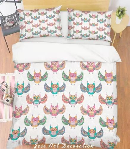 Comforter Owl Bedding Set Decoration Gift Suitable For Children Boys Girls And Adults Warm Soft Comfortable And Breathable