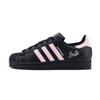 Adidas Originals Superstar 2 Low top Skateboard Shoes Unisex Black Pink JI0079(Team1253-smile)