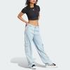 Adidas Originals Essentials Rib Tee With Trefoil Logo Women Tops Black II8057