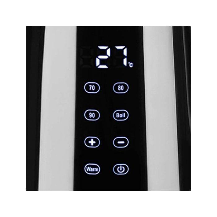 Bouilloire - HAEGER - Digiglass - 1,7L - 2200W - Coulée sans fil - Socle 360°