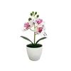 White Flower Pot Artificial Orchid Bonsai Multi-Bloom Artificial Faux Plants  Home Decor