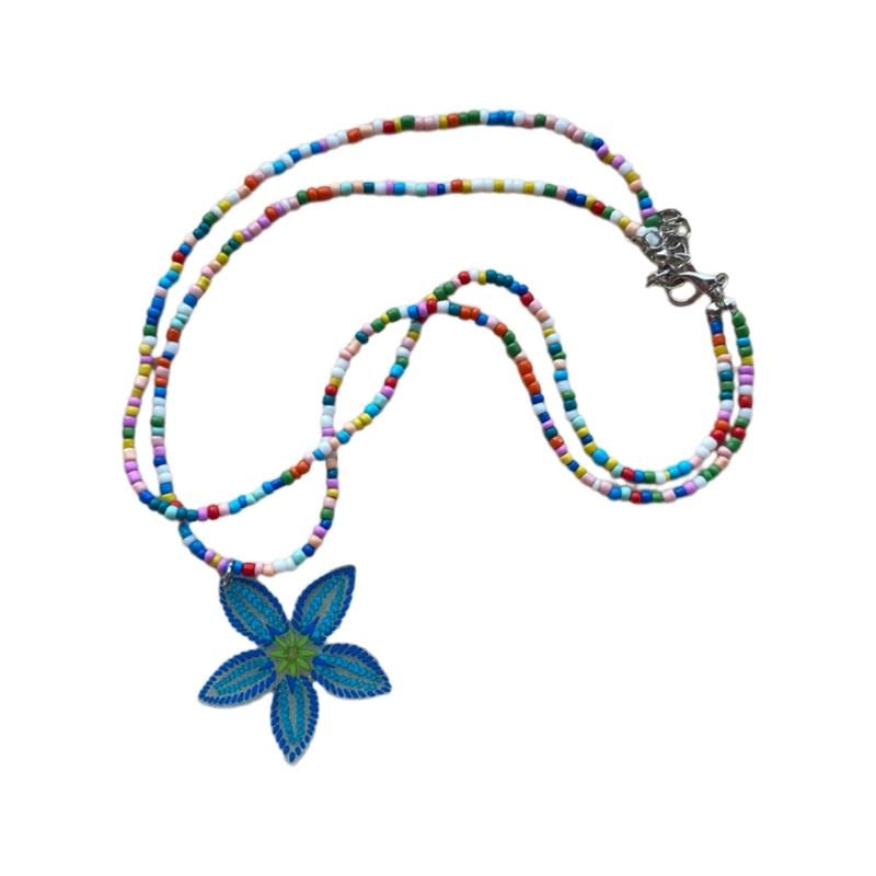 Double-layer Flower Beads Necklaces Chain Chokers Women Party Necklaces Party Jewelry Perfect Gift for Women Girls