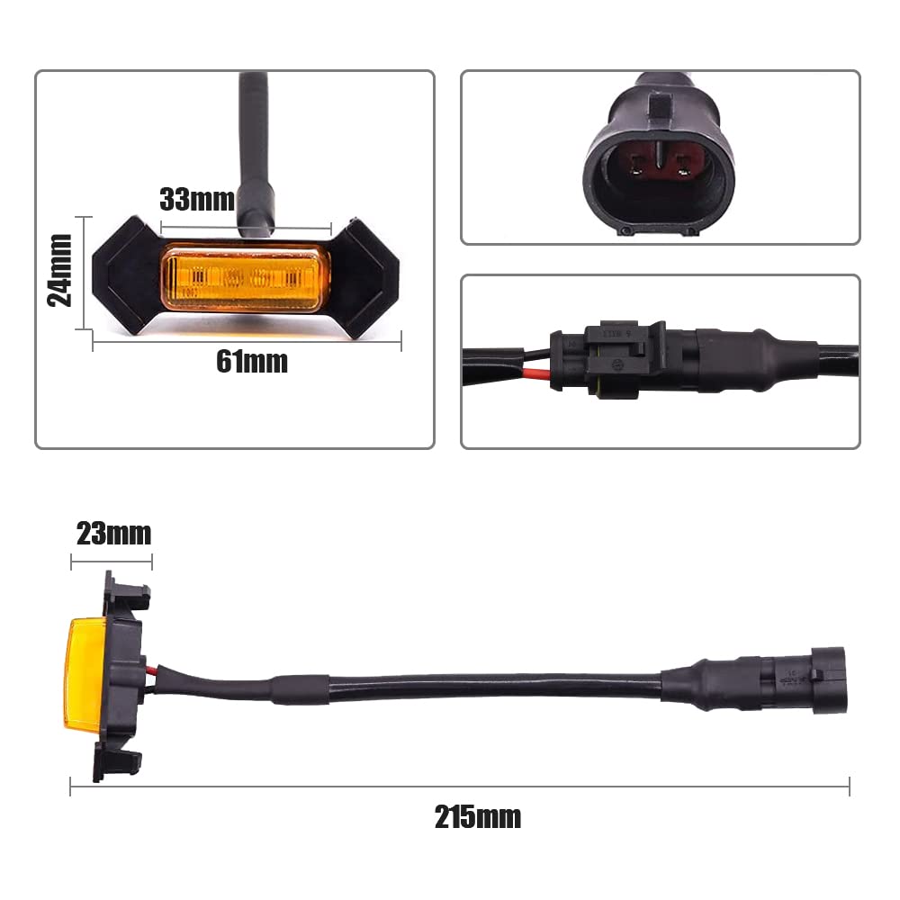 Markery grilla dla Toyota Tacoma Trd Grilla Bursztynowe światła grilla z Wysoki Łatwy Zestaw 4 X-STYLE (2016-2018), Przewód, Jasność, Instalacja,