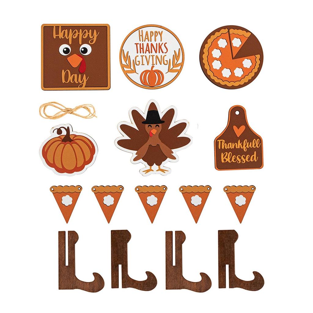 Mehrteiliges Tablett-Dekorationsset Thanksgiving Tischdekoration Ornamente