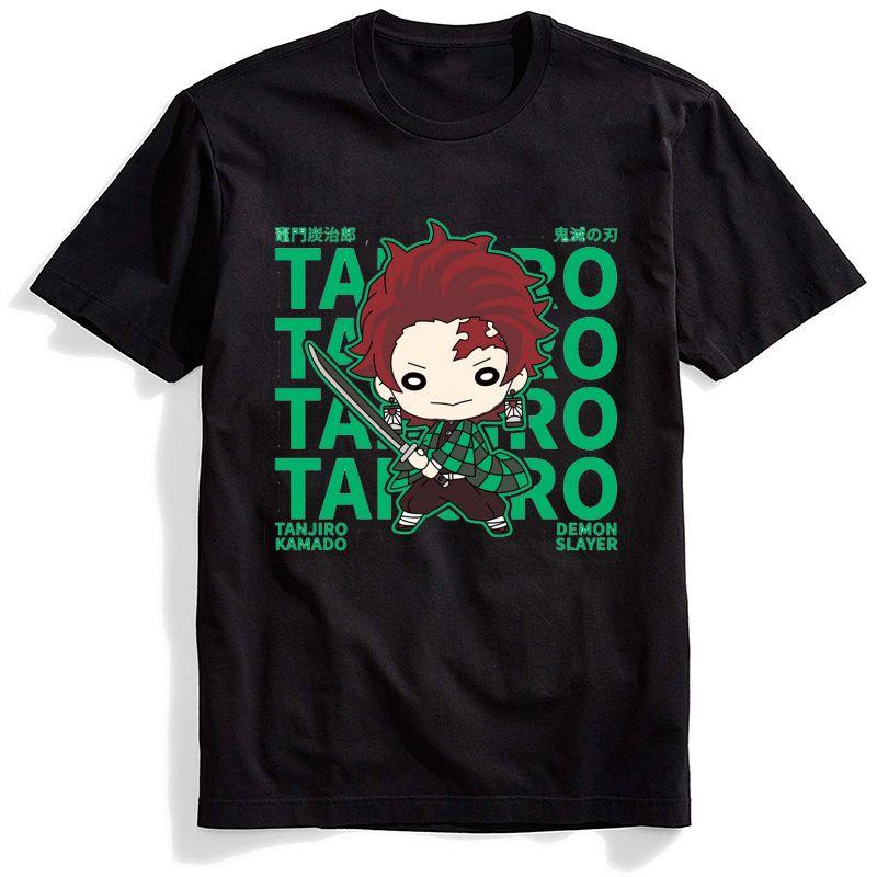 90S Japanese Anime Male T Shirt Funny Demon Slayer Tshirt Graphic Top Streetwear Punk M