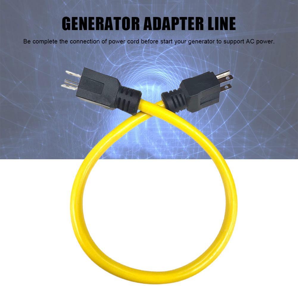 Male to Male Extension Cord Double Male 5-15P 12AWG 125V US Plug Generator Adapter Cord for Transfer Switch 0.6M/1.5M