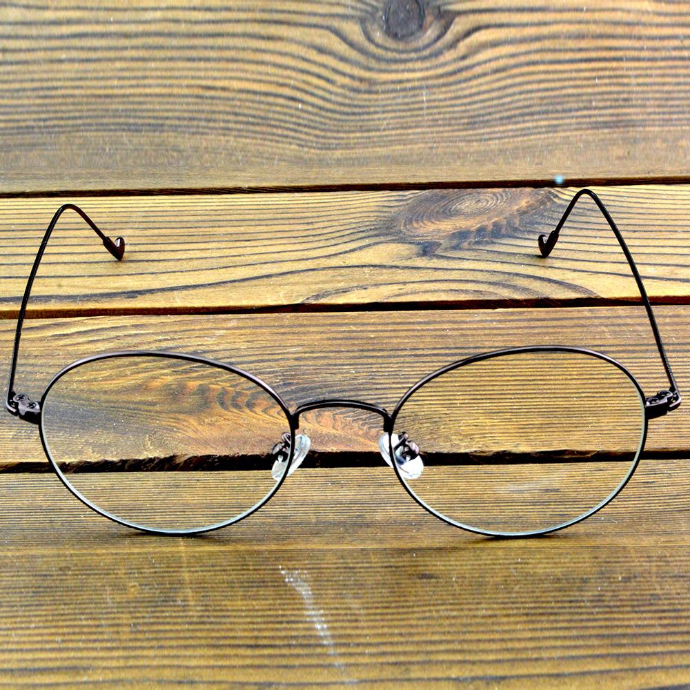 Titanium Round Optical Glasses Frame – Classic Academic Style Lightweight Metal Eyewear for Men and Women