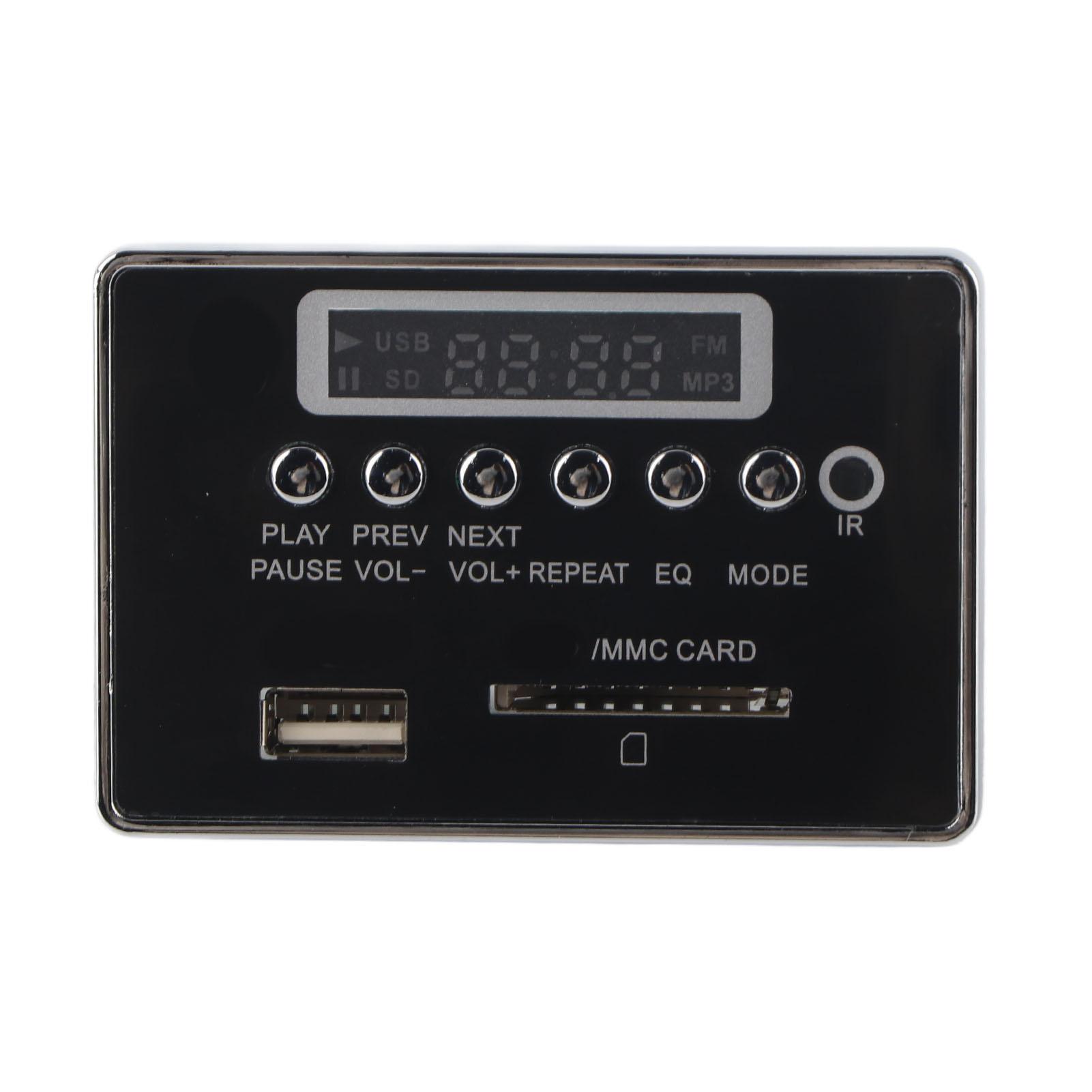 

Плата декодера Bluetooth MP3 Аудиомодуль USB-накопитель FM-радио (черный)