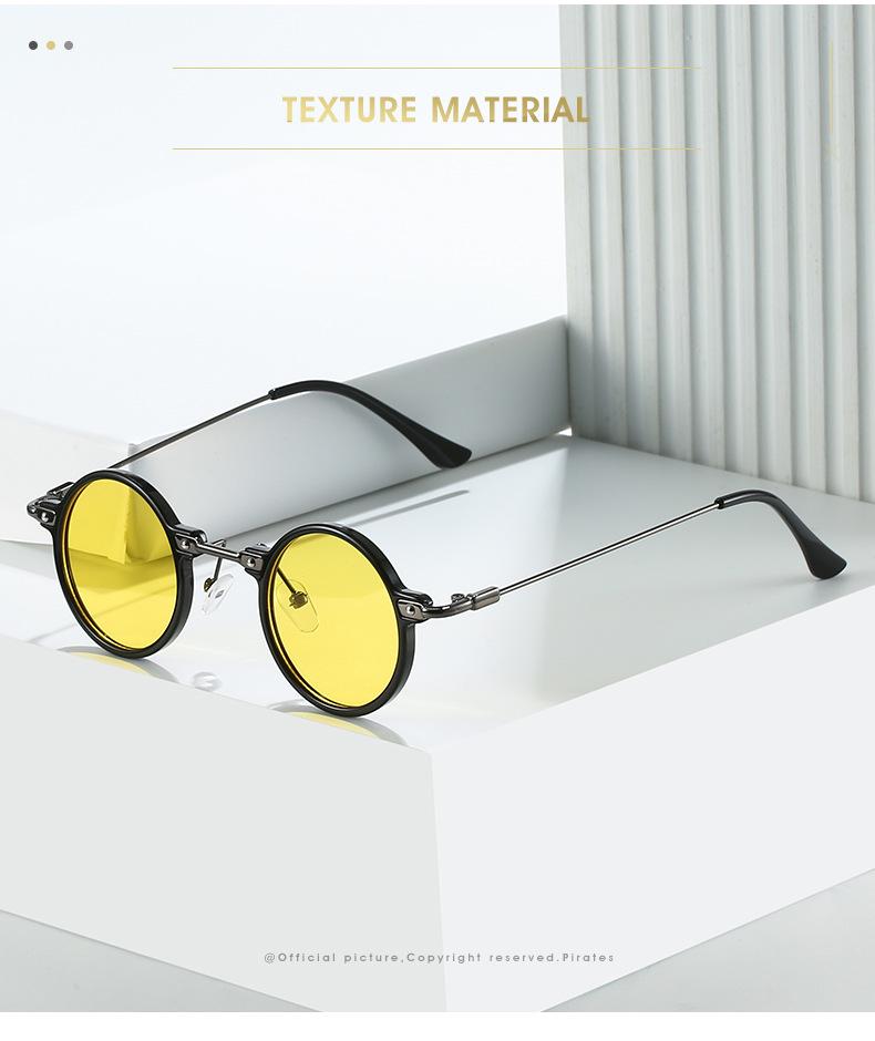 Óculos de Sol Redondos Steampunk Retrô Europeus e Americanos - Estilo Celebridade da Internet