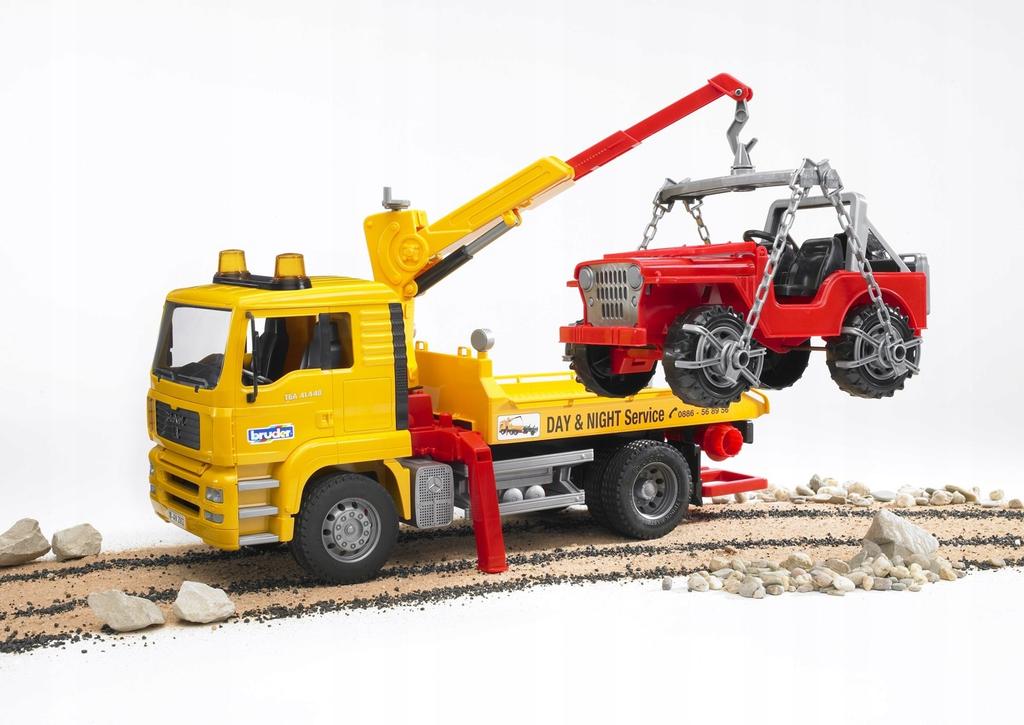 MAN TGA roadside assistance with jeep BRUDER 02750 Profi series 1:16