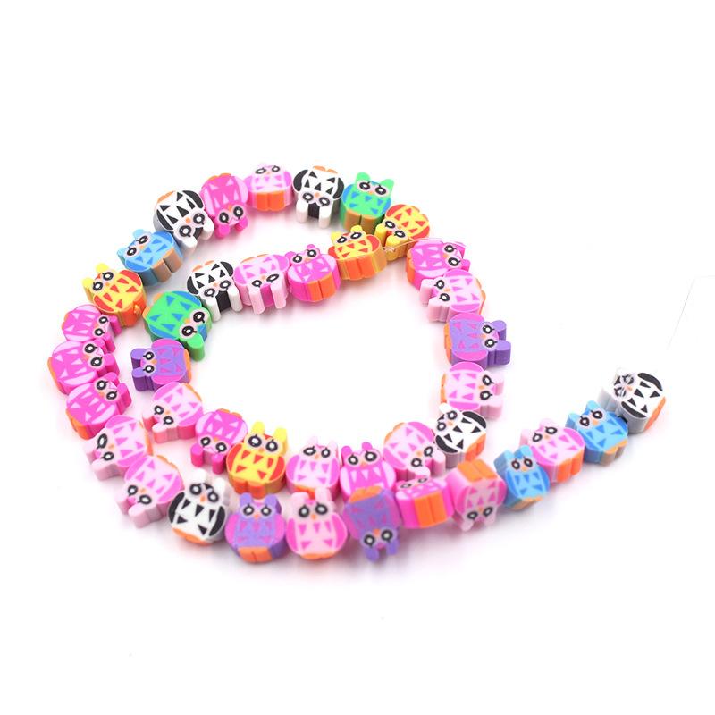 Soft Pottery Beads Beaded Handmade Materials Diy Jewelry Accessories Mobile Phone Chain Bead Separation Mixed Color Soft Pottery Loose Beads