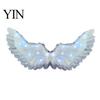 Black Fallen Angel Wings LED Light Up Feather Costume for Kids, Devil Carnival Glowing Fairy Wings, Halloween Cosplay Party Performance Props