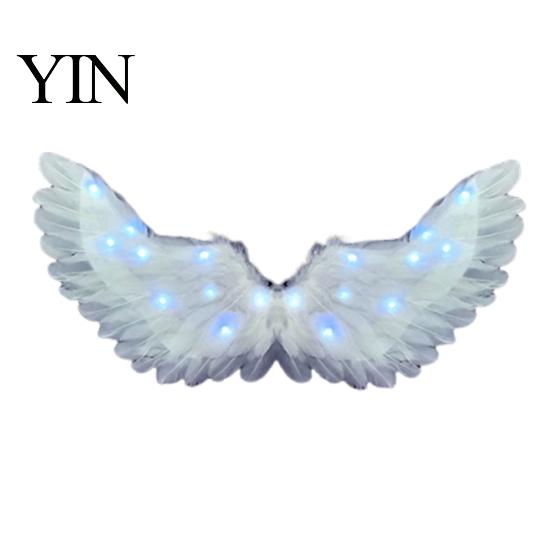 Black Fallen Angel Wings LED Light Up Feather Costume for Kids, Devil Carnival Glowing Fairy Wings, Halloween Cosplay Party Performance Props