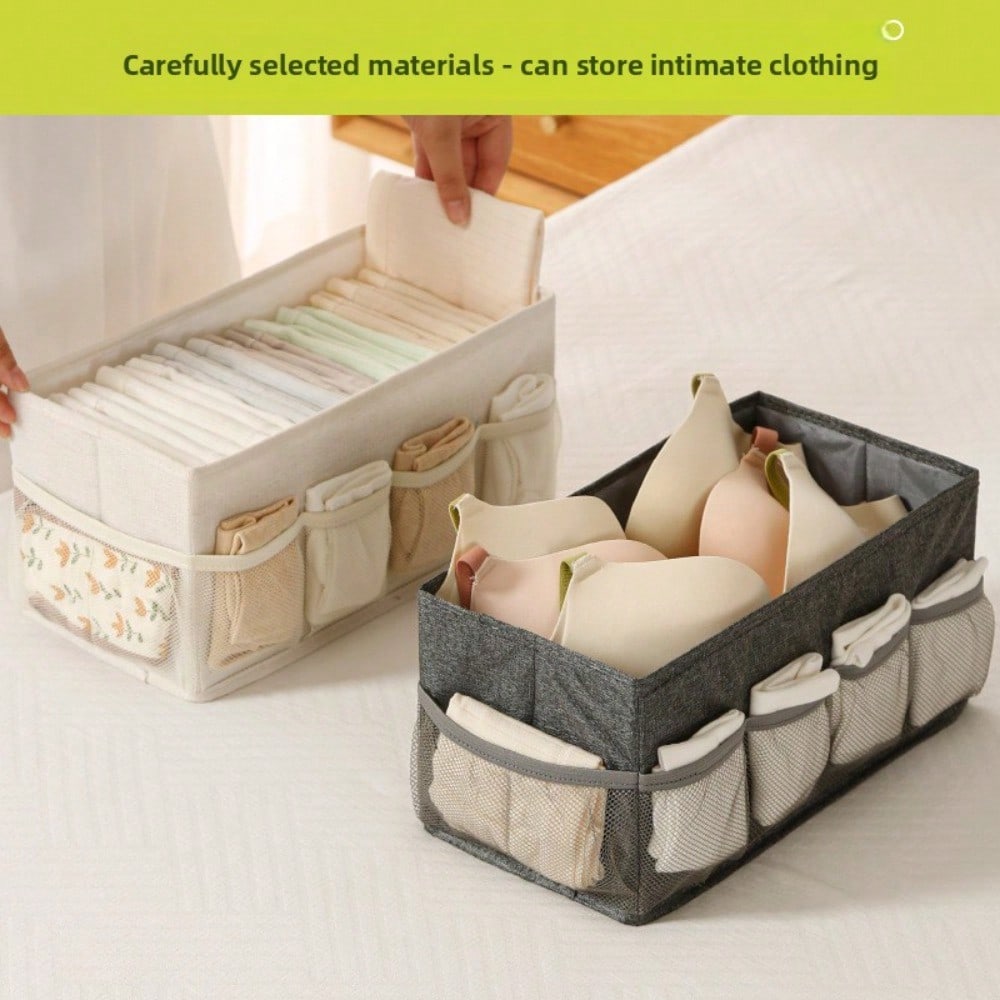 Foldable baffle storage box Home desktop multi-layer finishing box Dormitory portable storage box
