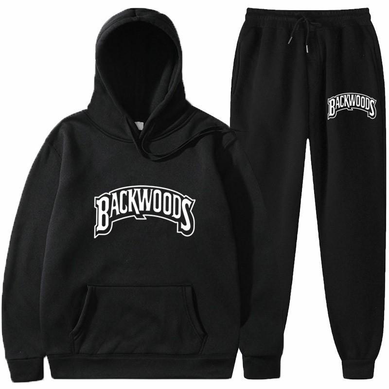 European and American trendy brand Backwoods sweater letter print hoodie fashion sweater men s and women s casual sports pullover S