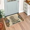 Western Cowboy and Mandala Pattern Welcome Doormat Area Mat - Machine Washable for Living Room, Bedroom, Kitchen,Room Decorati