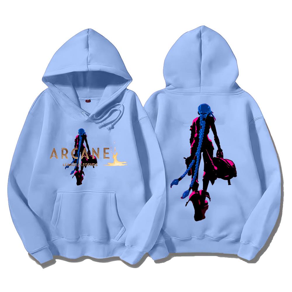 Arcane Hoodies Jinx Classic Aesthetic Print Clothing Autumn Winter Simple Sweatshirts Women Men Y2K Pullovers Clothing