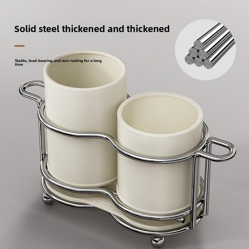 Kitchen Utensil Holder Multifunctional Drainer Stand for Chopsticks Spoons Knives Storage Organizer