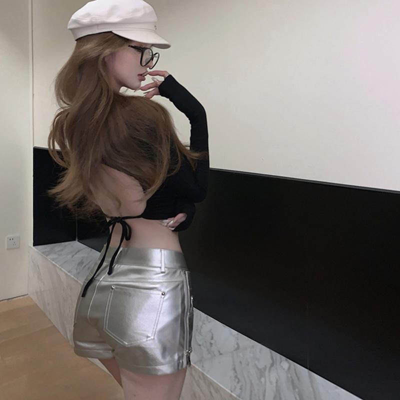 

Трикотажные футболки в рубчик с длинным рукавом, женские футболки с открытой спиной, на шнуровке, с милым сердечком, сексуальный укороченный топ, уличная одежда