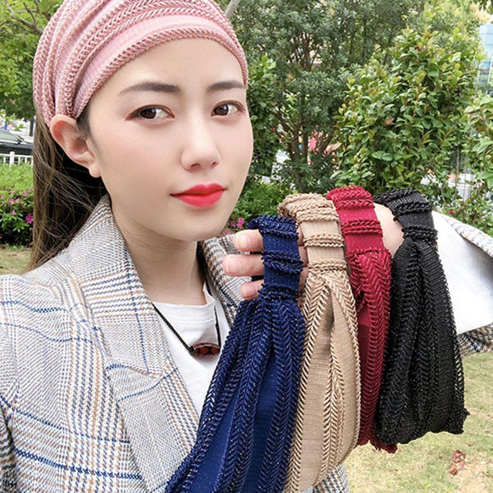 Summer Headwear Solid Color Female Hair Hoop Wide Edge Headband Headdress Korean Style Hair Band
