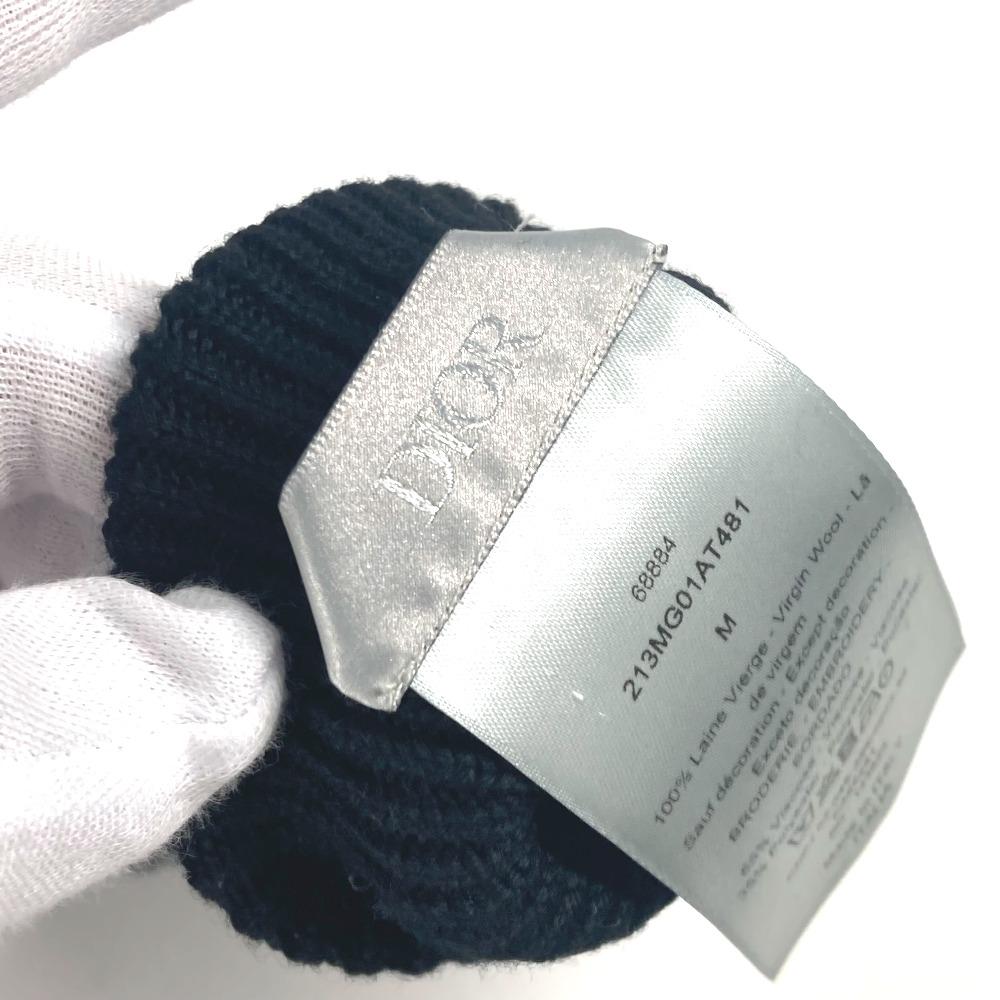 Dior 213MG01AT481 Bicolor CD Logo Gloves Accessories Gloves Wool gray/Black