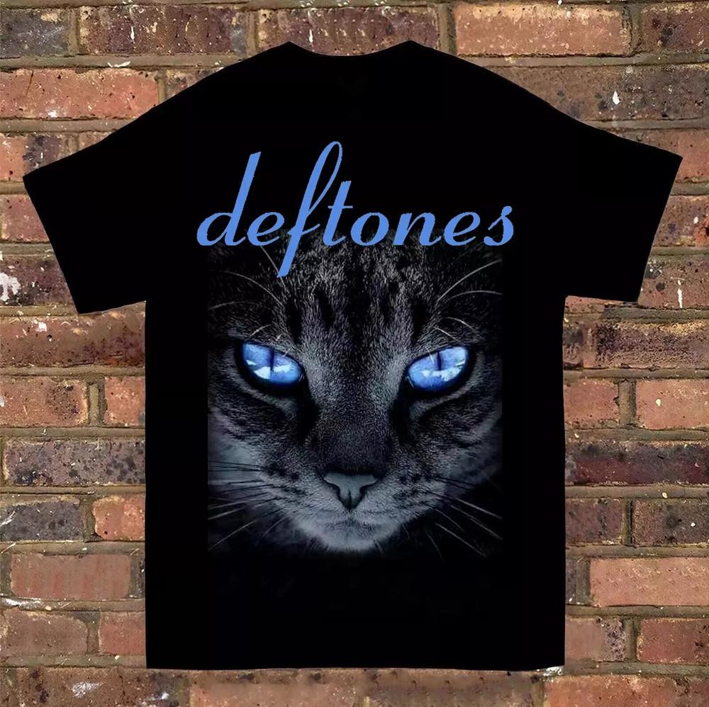 Популярная группа Deftones Кошка Подарок для фаната Футболка Полный размер S-5XL Унисекс Футболка XXXXL