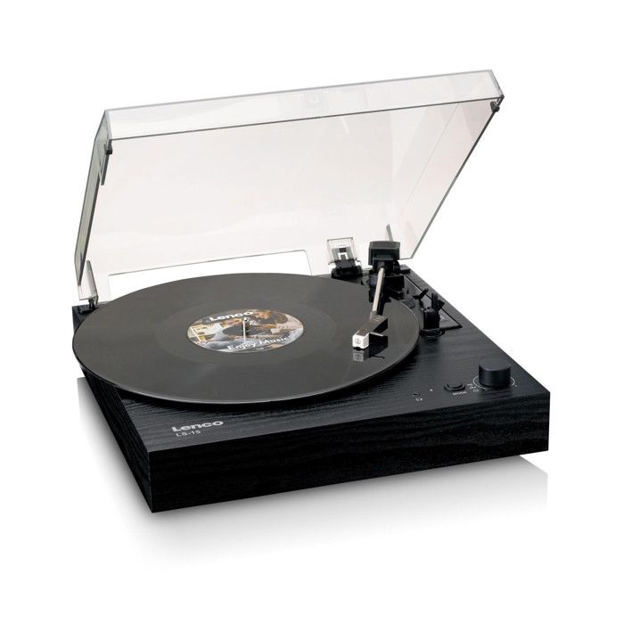 Platine Vinyle - LENCO - LS-15BK - Bluetooth - 2 Haut-parleurs - Micro AT3600L