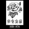 Flower Sketch Tattoo Sticker, Black And White Half Arm Tattoo Sticker, Waterproof And Sweat Proof Tattoo