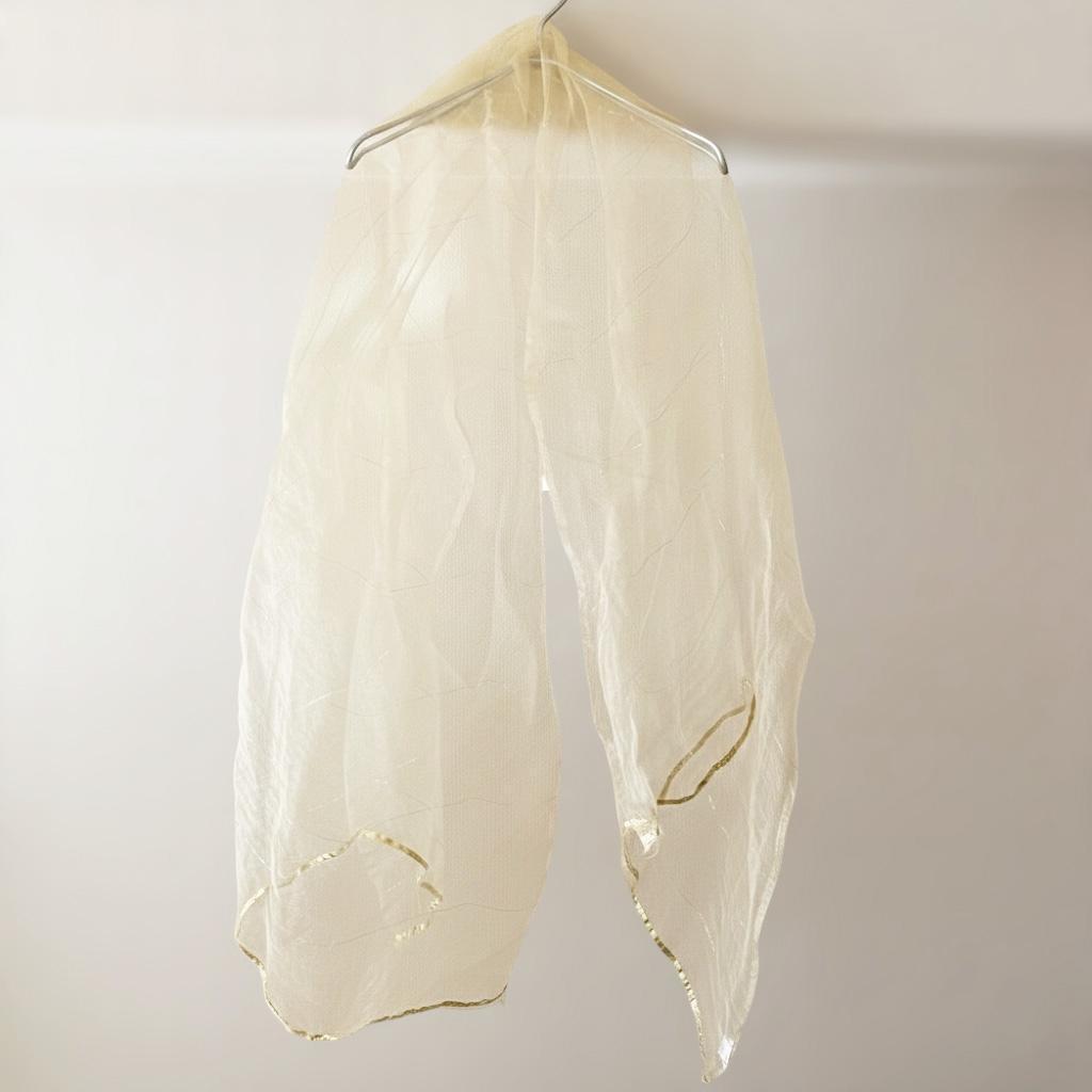 Used 00s Faliero Sarti Silk 95% Stole 198cm
