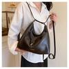 Simple Faux Leather Tote Bag New Commuter Shoulder Bag for College Students