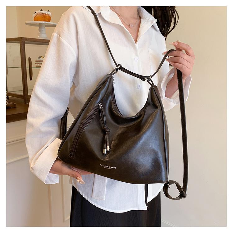 Simple Faux Leather Tote Bag New Commuter Shoulder Bag for College Students