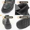 Women's Front Zipper Fashion Boots Round Head Square Heel Waterproof Platform Womens Shoes Retro Middle Follow Solid Color 2024