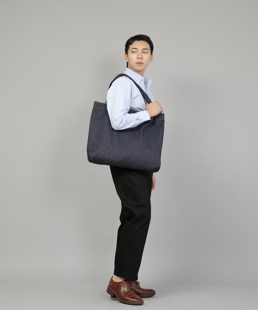 Saintcrew Porter Big Shoulder Bag Pbs-139 Denim Indigo Brs