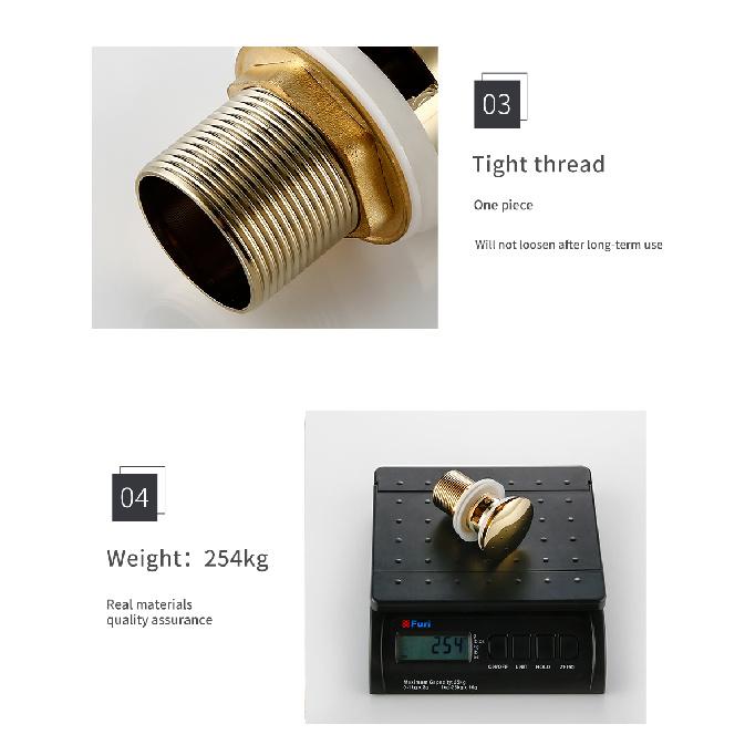 Pop up Drain Button Bathroom Sink Plug Black Gold Rose Siphon Waste Stopper Wash Basin Faucet Accessory for Kitchen Or Bath Oil Drain Plugs 3