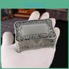 Retro Metal Jewelry Box With Flower Pattern For Gift Giving And Desk Decor