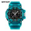 SANDA 6323 Men's Electronic Watch Dual Display Luminous Waterproof Student Watch Outdoor Sports Multifunctional Digital Watch