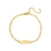 Stainless steel twelve zodiac sign letters beach bracelet ankle chain personalized bracelet