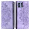 For Motorola Edge 50 Pro 5G Case Imprinted Mandala Leather Magnetic Closure Phone Cover