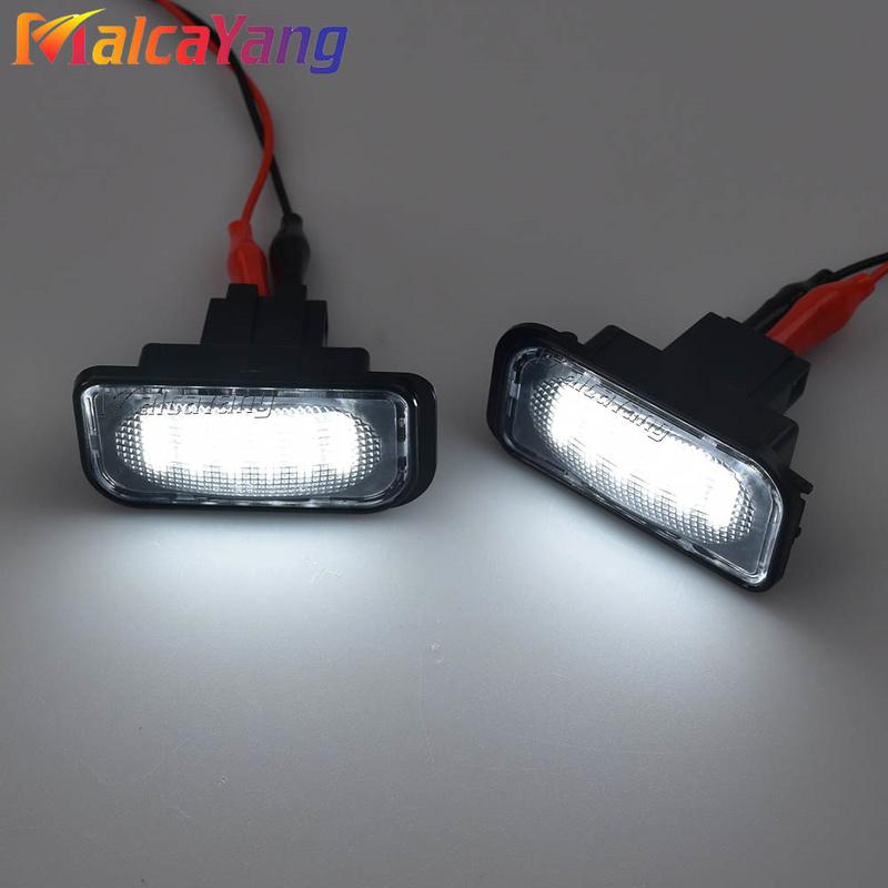 New Hight Quality For Mercedes Benz W203 4D Sedan CLK A209 W209 C209 SMD White Error Free LED License Plate Lights Lamps Car Sty