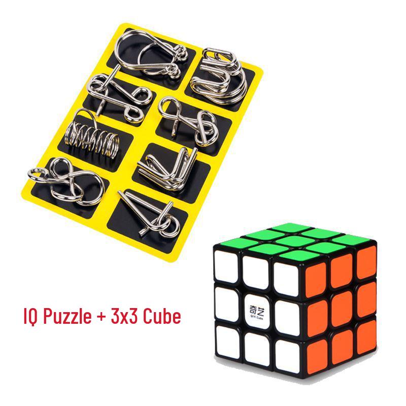 Science Area Kindergarten Interlocking Ring Puzzle - Nine Rings Teaching Aid for Middle Class Activities