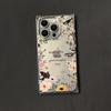 ins summer flower and bird suitable for iPhone17promax mobile phone case Apple 15/16 ice crystal square 13 soft case 14