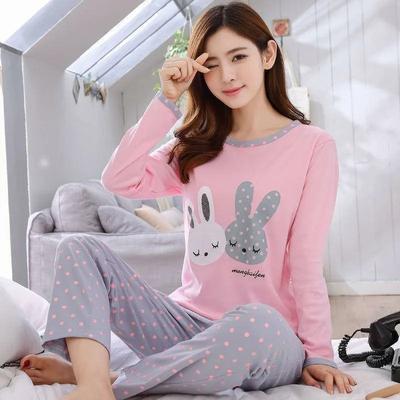 Pyjamas Set for Women Plus Size Spring and Autumn Winter Girls Pajamas Cartoon Casual Pants Long Sleeve Loungewear Pajamas Woman
