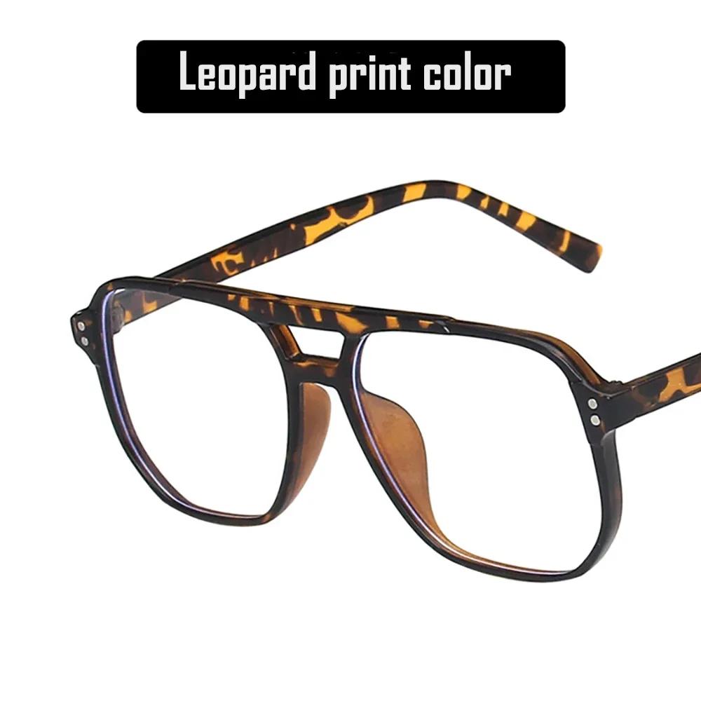 Square Anti-Blue Light Glasses Men Women Transparent Computer Glasses Large Frame Retro Eyeglass  Ópticos Con Receta