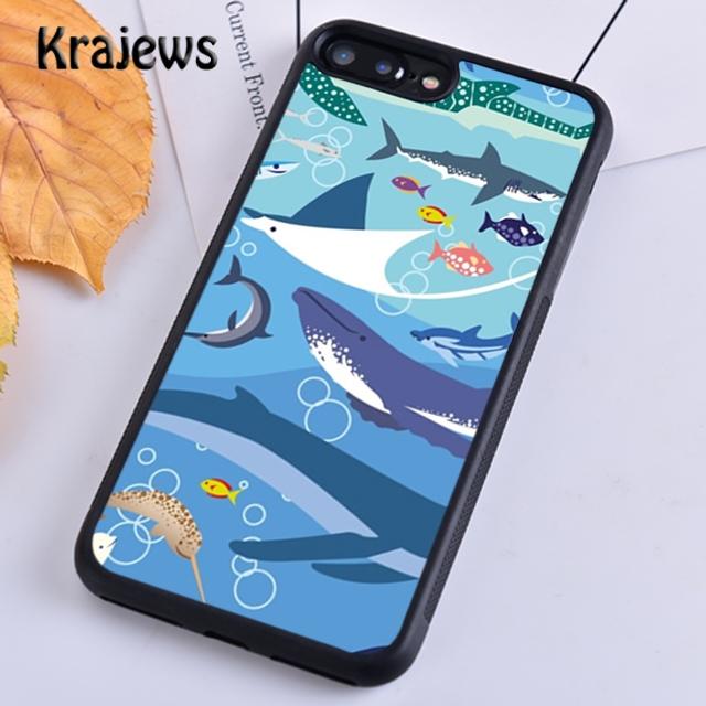 

Krajews Чехол для телефона Акула Морская рыба Для iPhone 17 Air 16 15 14 plus 12 13 pro max coque Чехол Fundas iPhone 11pro max
