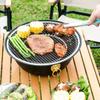 Portable Outdoor Stainless Steel Split Oven, Charcoal Barbecue Grills, Household Windproof Frying Oven, Baking Tray, Cast Alumin