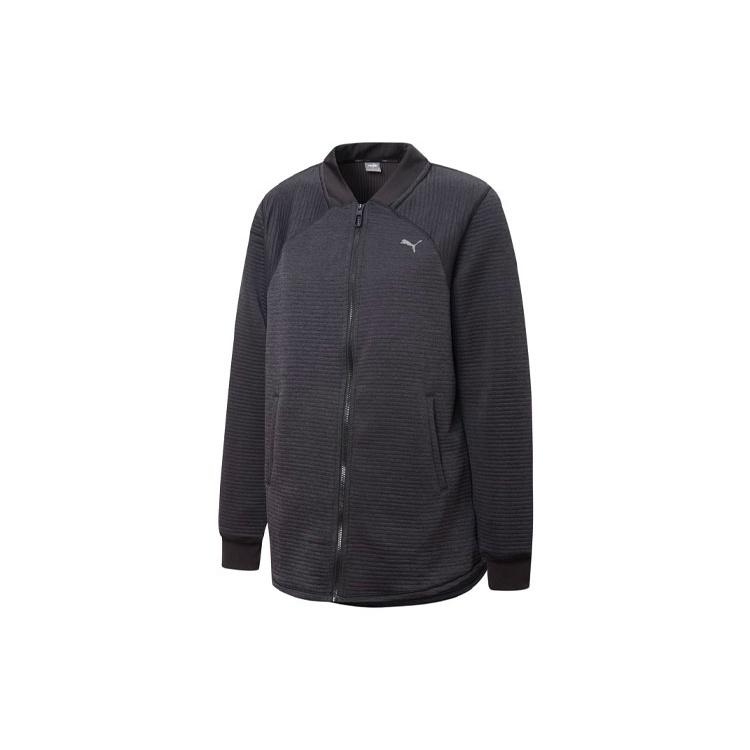 (WMNS) PUMA Studio Textured Knitting Jacket Black Women s 520994-01 M